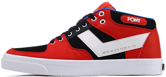 Pony 透氣輕便耐磨 經典中幫休閒板鞋 紅白黑 Buy Pony 透氣輕便耐磨 經典中幫休閒板鞋 紅白黑