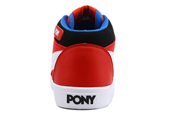 Shop PONY 经典中帮帆布鞋 '红白黑' 83M1AT03RD