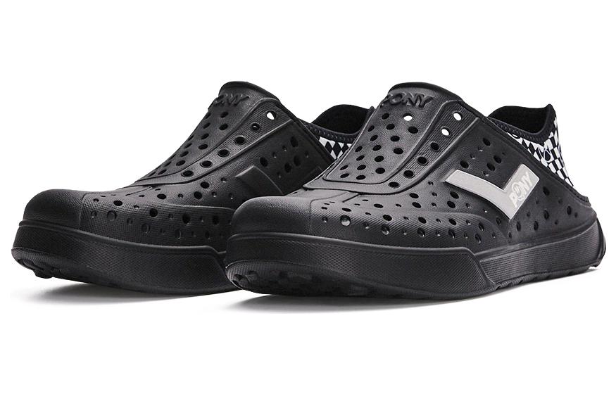 PONY Enjoy 'Black Cut-Out Heel Sandals' 圖 2