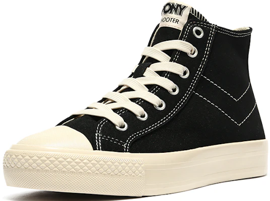 PONY Hoge Canvas Schoenen ''Zwart Imitatiebont'' 14U1SH09BK Order PONY Hoge Canvas Schoenen ''Zwart Imitatiebont'' 14U1SH09BK