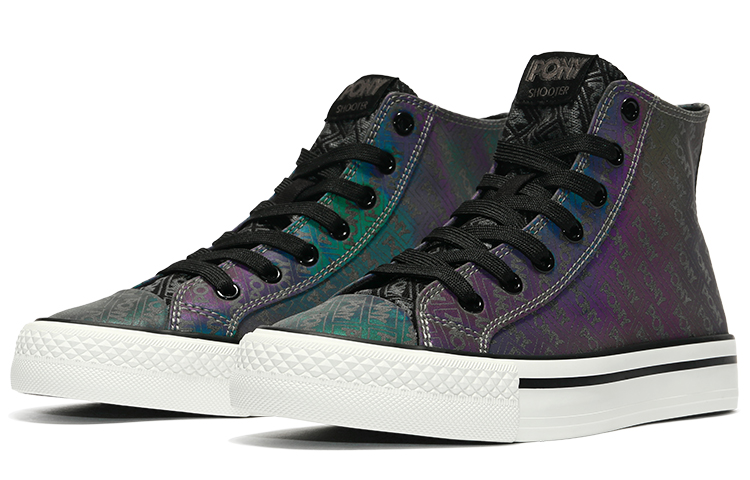 Lookbook PONY Hoge Canvas Sneakers ''Regenboog'' 13U1SH04BK