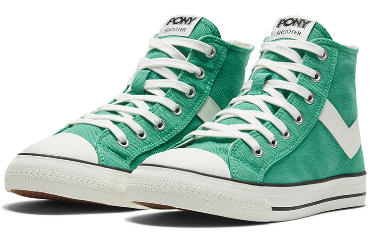 PONY High-Top Canvas Sneakers Green 圖 3