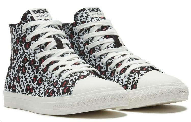 PONY High Top Canvas Sneakers Black 圖 4