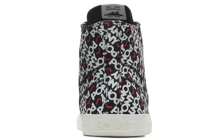PONY High Top Canvas Sneakers Black 圖 5