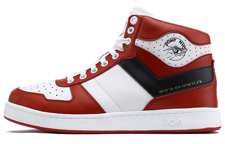 PONY High Top Retro Basketball 'White Red' 83M1CW01KR