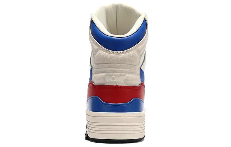 PONY M-100 High-Top Basketball Sneakers 'White Red' 圖 5