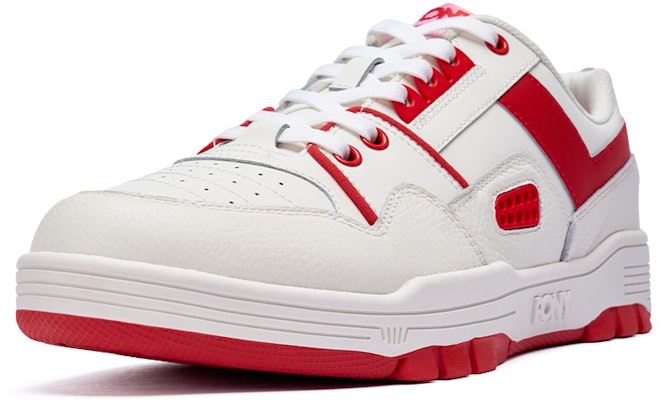 PONY M100 頭層牛皮 綁帶 復古休閒 全皮型時尚潮流 防滑減震 低筒 板鞋 男女款 米紅色 Order PONY M100 頭層牛皮 綁帶 復古休閒 全皮型時尚潮流 防滑減震 低筒 板鞋 男女款 米紅色