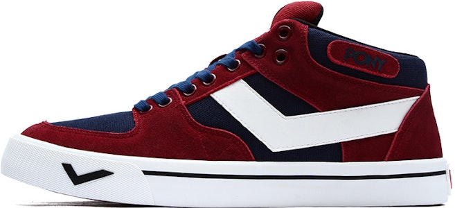 PONY 中筒 板鞋 男款 酒紅 Buy PONY 中筒 板鞋 男款 酒紅