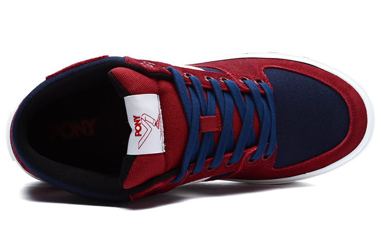 Shop PONY Mid Top ''Bordeaux'' 93M1AT01WD