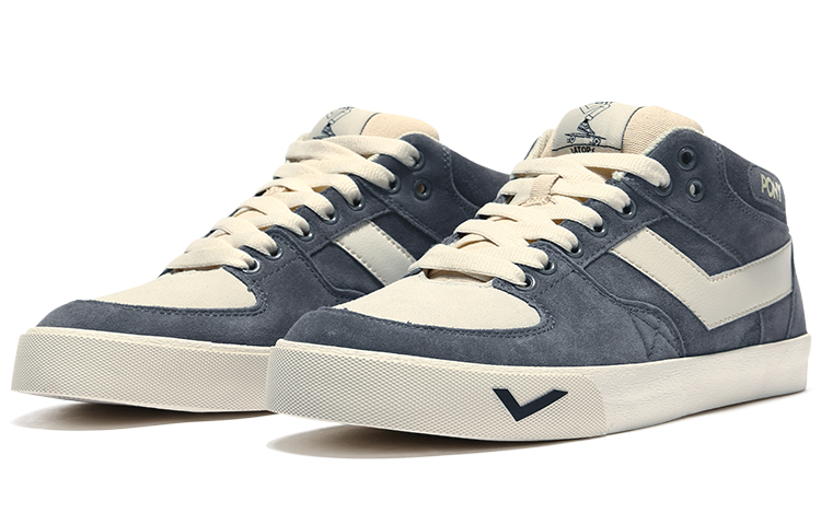 Lookbook PONY 潮流時尚休閒 防滑 中幫 板鞋 男款 鐵灰