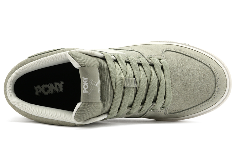 Shop PONY 中帮滑板鞋 '灰绿' 11M1AT08GG