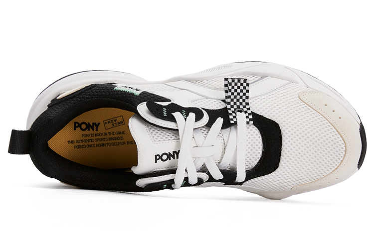 Lookbook PONY NS501 增高厚底復古 低幫 老爹鞋 男女同款 白黑