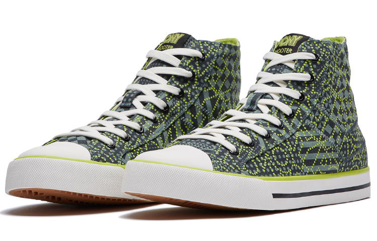 Lookbook PONY ReflectiveHigh Top Canvas Sneakers Black 01M1SH05BK