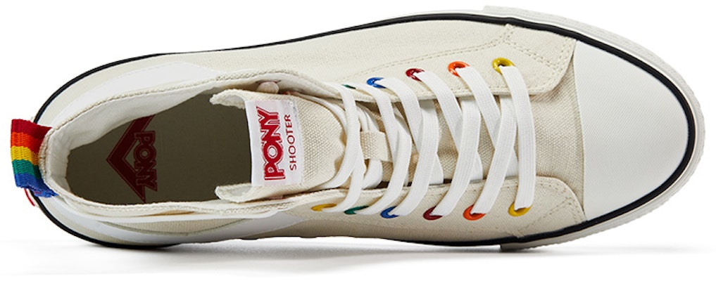 PONY Retro 'Versatile High-Top and Low-Top White Canvas' 13U1SH07BE Shop PONY Retro 'Versatile High-Top and Low-Top White Canvas' 13U1SH07BE
