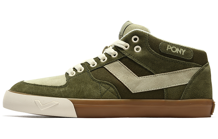 PONY Retro Casual Suede Skateboarding Shoes 'Grey Green'