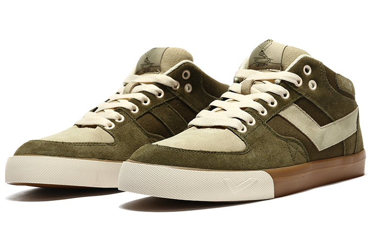 PONY Retro Casual Suede Skateboarding Shoes 'Grey Green' 圖 3