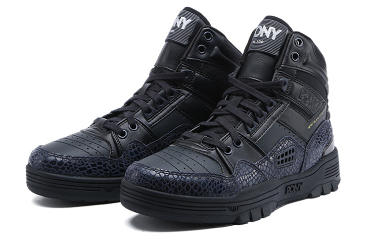 Lookbook PONY 复古高帮“黑色” 83M1M101BK