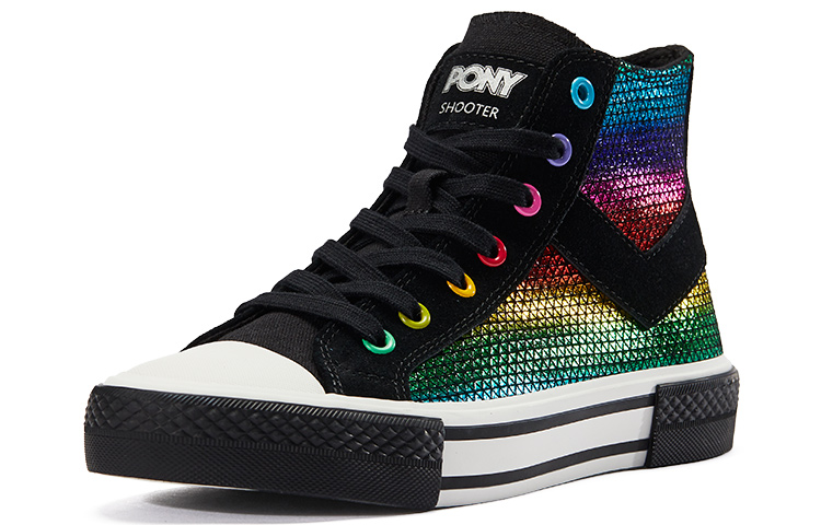 Order PONY Retro High-Top Canvas ''Arcobaleno Scintillante'' 04U1SH06MO