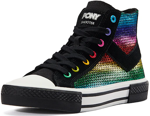 PONY Retro High-Top Canvas ''Arcobaleno Scintillante'' 04U1SH06MO Order PONY Retro High-Top Canvas ''Arcobaleno Scintillante'' 04U1SH06MO