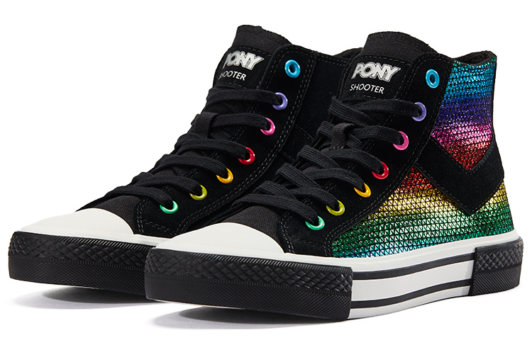 Lookbook PONY Retro High-Top Canvas ''Arcobaleno Scintillante'' 04U1SH06MO