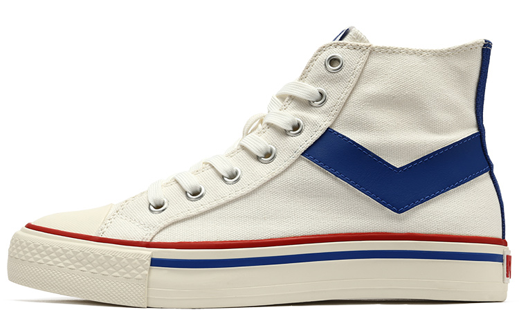 PONY Retro High-Top Canvas 'White Blue Red' 12M1SH31RW