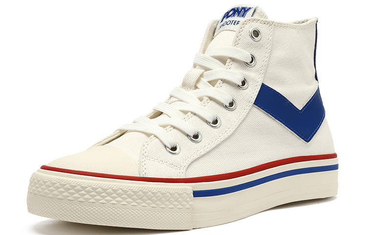 Order PONY Retro High-Top Canvas ''Bianco Blu Rosso'' 12M1SH31RW