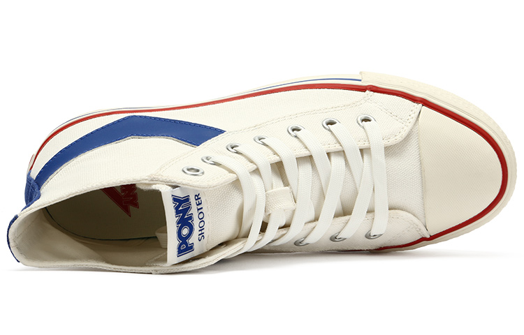 Shop PONY Retro High-Top Canvas ''Bianco Blu Rosso'' 12M1SH31RW