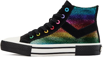PONY Retro High-Top Canvas 'Shimmering Rainbow' 04U1SH06MO PONY Retro High-Top Canvas 'Shimmering Rainbow' 04U1SH06MO