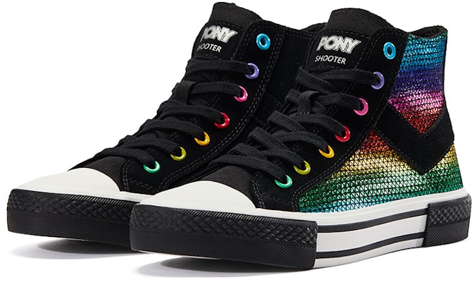 PONY Retro High-Top Canvas 'Shimmering Rainbow' 04U1SH06MO Lookbook PONY Retro High-Top Canvas 'Shimmering Rainbow' 04U1SH06MO