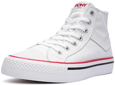 PONY Shooter 經典款 舒適軟彈 防滑透氣 高幫 帆布鞋 男女同款 白色 Order PONY Shooter 經典款 舒適軟彈 防滑透氣 高幫 帆布鞋 男女同款 白色