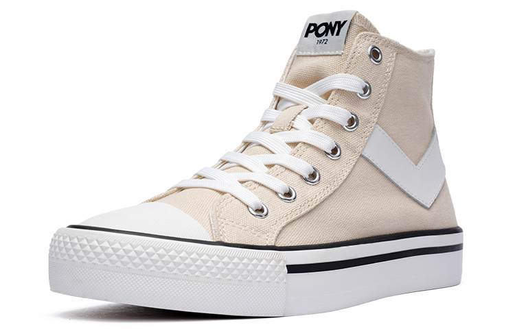 Order PONY Shooter 經典款 舒適百搭 高幫 帆布鞋 男女同款 米色