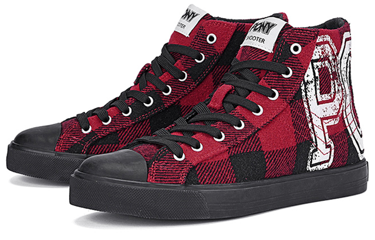 PONY Shooter High 'Black Red Plaid' 圖 3