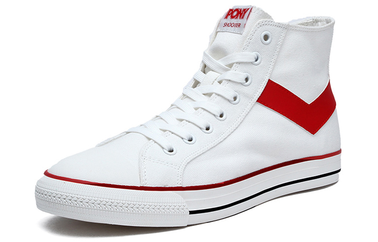 Order PONY Shooter High ''Canvas Rouge Blanc'' 91M1SH01RD