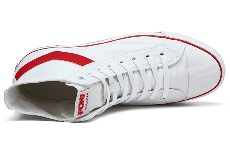 Shop PONY Shooter High ''Canvas Rouge Blanc'' 91M1SH01RD