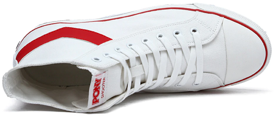 PONY Shooter High ''Canvas Rouge Blanc'' 91M1SH01RD Shop PONY Shooter High ''Canvas Rouge Blanc'' 91M1SH01RD