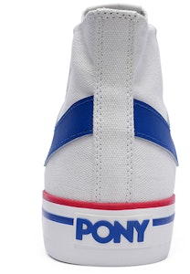 PONY Shooter 經典舒適軟彈 防滑透氣 高幫 帆布鞋 男女同款 白藍 Shop PONY Shooter 經典舒適軟彈 防滑透氣 高幫 帆布鞋 男女同款 白藍