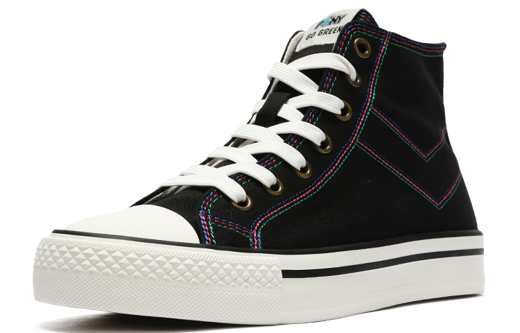 PONY Shooter High Top Canvas 'Black White' 圖 2