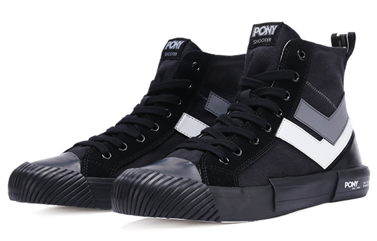 PONY Shooter High-Top Canvas 'Deconstructed Black' 圖 3