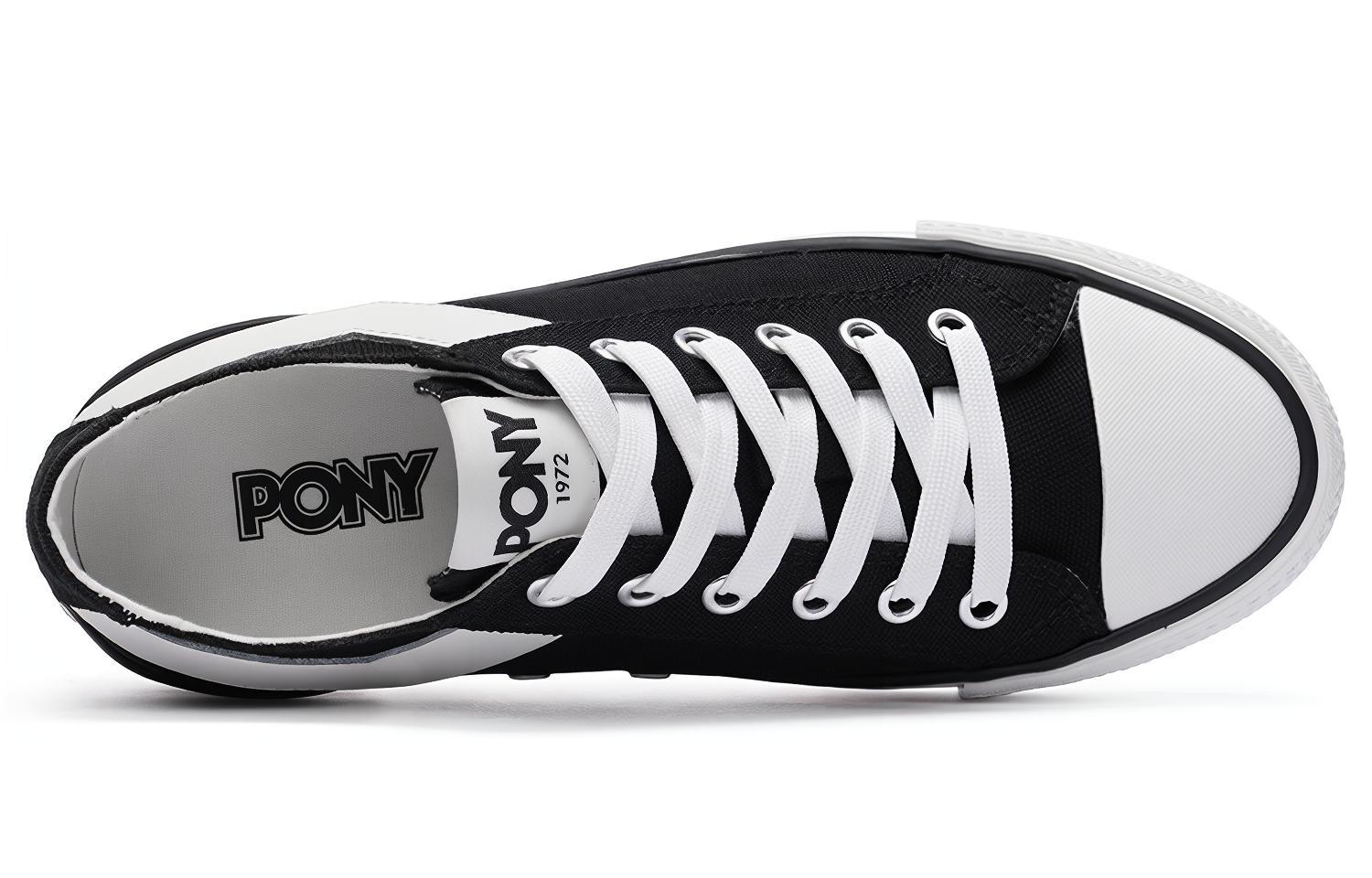 Lookbook PONY Shooter 经典款 舒適軟彈 低幫 帆布鞋 男女同款 黑色