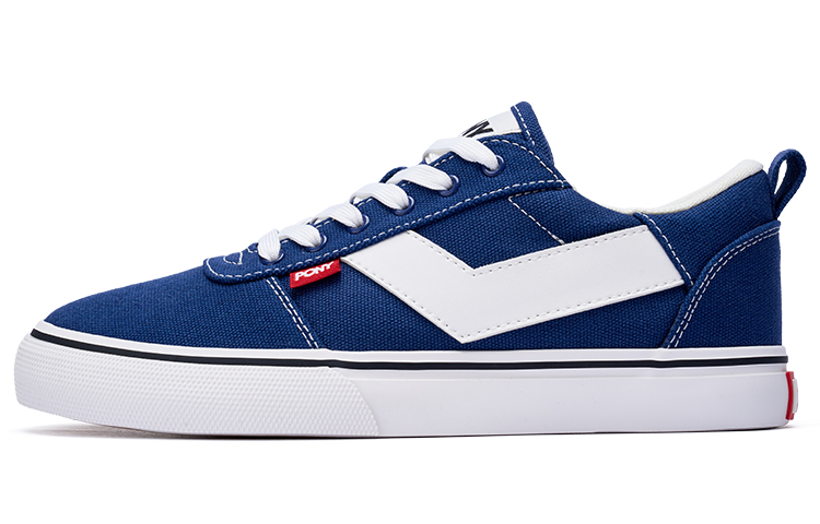 PONY Skate Low-Top Casual Shoes Blue White Breathable Non-Slip Cushioning 242U1SK02BL