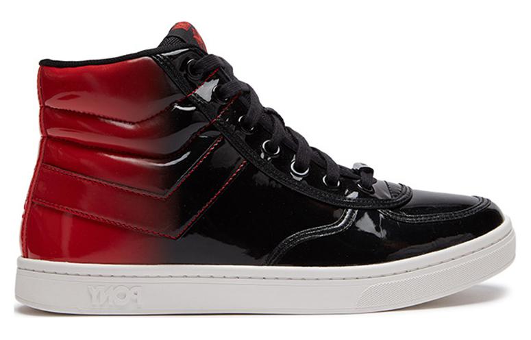PONY Slam Dunk High-Casual Shoes Black/Red 圖 2
