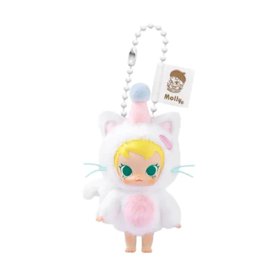 Pop Mart Baby Molly Pocket Friends Series Pet My Head Vinyl Plush Pendant