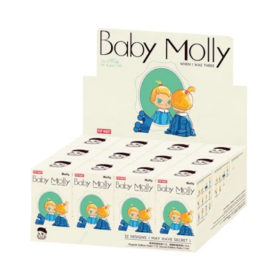 Pop Mart Baby Molly When I was Three! Figure Sealed Case (12 Blind Box)
