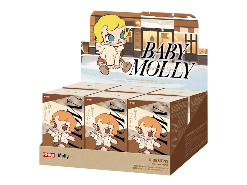 Pop Mart Baby Molly Winter Fit Check Series Vinyl Plush Pendant Sealed Case (6 Blind Box)