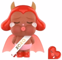 Pop Mart CryBaby Crying For Love Series Kiss Kiss-Devil Version Figure Pop Mart CryBaby Crying For Love Series Kiss Kiss-Devil Version Figure