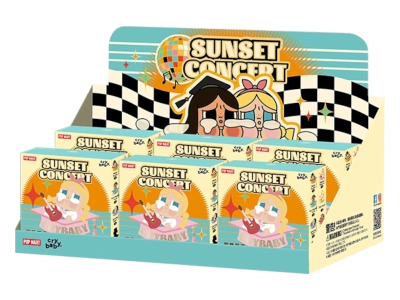 Pop Mart CRYBABY Sunset Concert Series Badge Sealed Case (6 Blind Box)