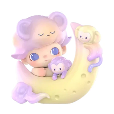 Pop Mart Dimoo Animal Kingdom Series Monkey Catches the Moon (Secret Edition) Figure