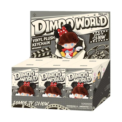 Pop Mart DIMOO World Disney Vinyl Plush Keychain Sealed Case (6 Blind Box)