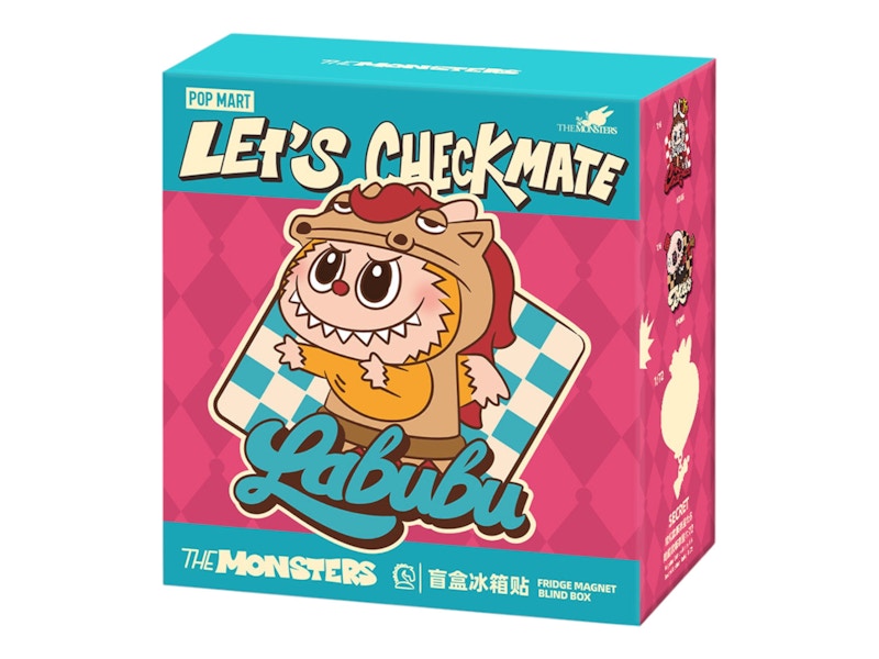 Pop Mart Labubu The Monsters Let's Checkmate Series Fridge Magnet Single Blind Box