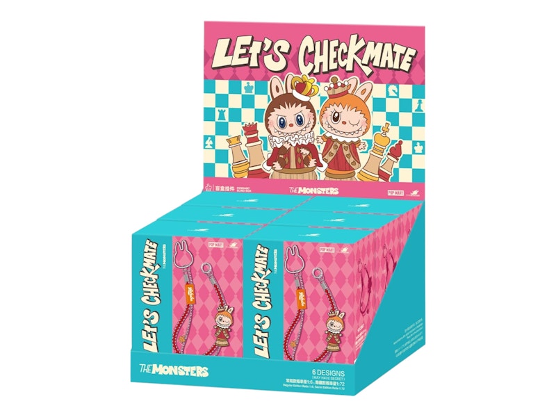 Pop Mart Labubu The Monsters Let's Checkmate Series Pendant Sealed Case (6 Blind Box)